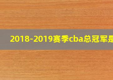 2018-2019赛季cba总冠军是谁