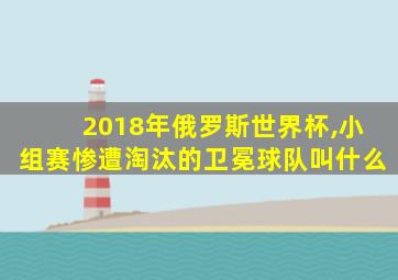 2018年俄罗斯世界杯,小组赛惨遭淘汰的卫冕球队叫什么