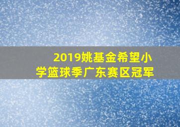 2019姚基金希望小学篮球季广东赛区冠军