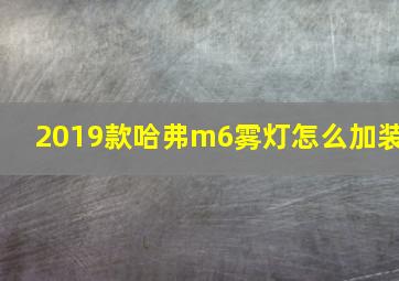 2019款哈弗m6雾灯怎么加装