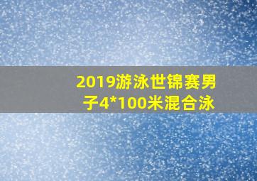 2019游泳世锦赛男子4*100米混合泳