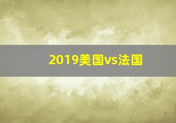 2019美国vs法国