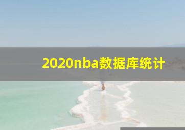 2020nba数据库统计