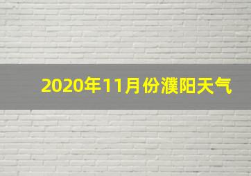 2020年11月份濮阳天气