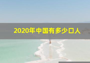 2020年中国有多少口人