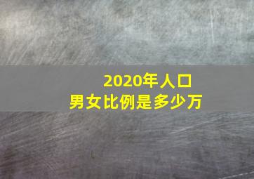 2020年人口男女比例是多少万