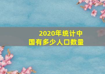 2020年统计中国有多少人口数量