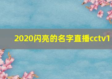 2020闪亮的名字直播cctv1