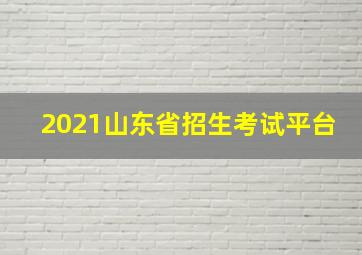 2021山东省招生考试平台