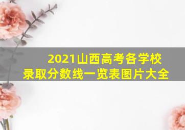 2021山西高考各学校录取分数线一览表图片大全