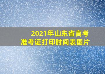 2021年山东省高考准考证打印时间表图片