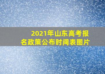 2021年山东高考报名政策公布时间表图片