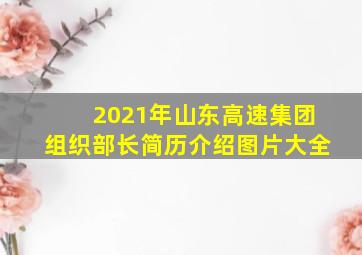 2021年山东高速集团组织部长简历介绍图片大全