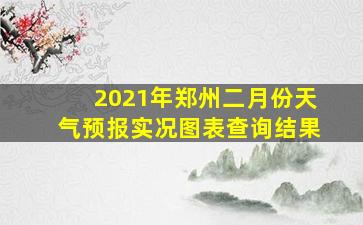 2021年郑州二月份天气预报实况图表查询结果