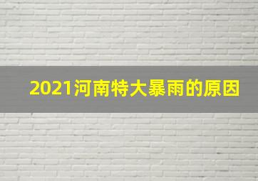 2021河南特大暴雨的原因