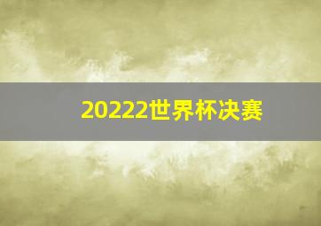 20222世界杯决赛