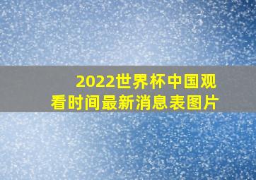 2022世界杯中国观看时间最新消息表图片