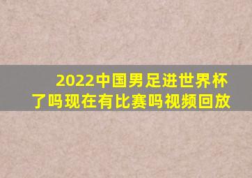 2022中国男足进世界杯了吗现在有比赛吗视频回放