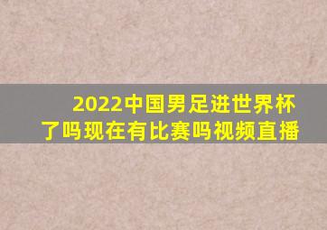 2022中国男足进世界杯了吗现在有比赛吗视频直播