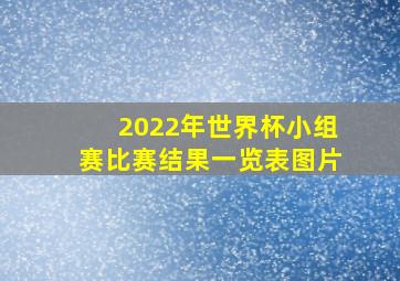 2022年世界杯小组赛比赛结果一览表图片