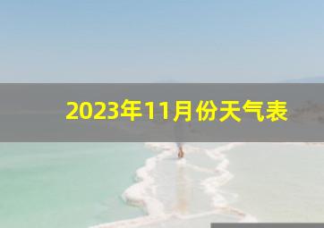 2023年11月份天气表