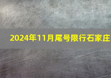 2024年11月尾号限行石家庄