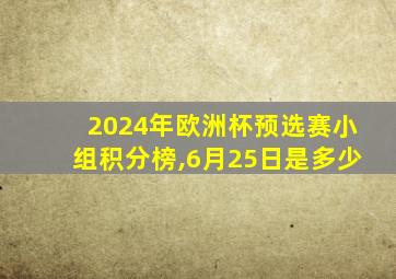 2024年欧洲杯预选赛小组积分榜,6月25日是多少