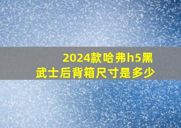 2024款哈弗h5黑武士后背箱尺寸是多少