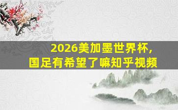 2026美加墨世界杯,国足有希望了嘛知乎视频