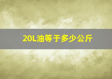 20L油等于多少公斤