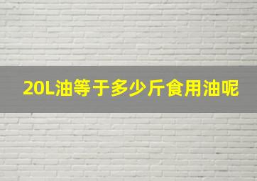 20L油等于多少斤食用油呢