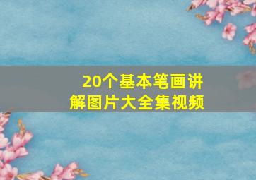 20个基本笔画讲解图片大全集视频