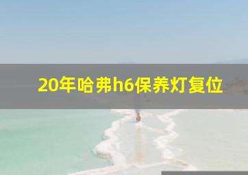 20年哈弗h6保养灯复位