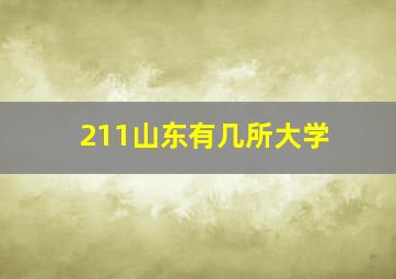 211山东有几所大学