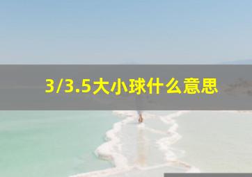 3/3.5大小球什么意思