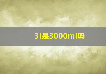 3l是3000ml吗