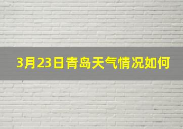 3月23日青岛天气情况如何