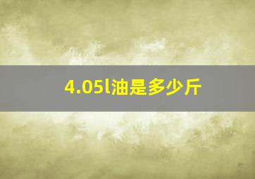 4.05l油是多少斤