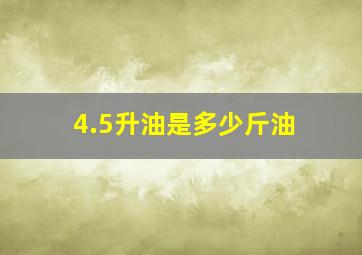 4.5升油是多少斤油