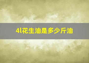 4l花生油是多少斤油