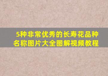 5种非常优秀的长寿花品种名称图片大全图解视频教程