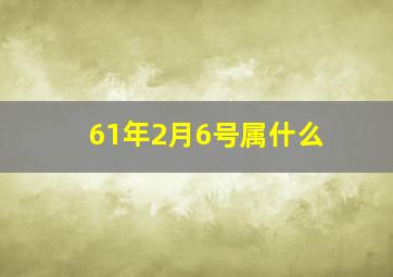 61年2月6号属什么