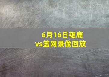 6月16日雄鹿vs篮网录像回放