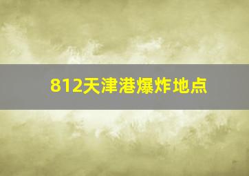 812天津港爆炸地点