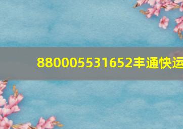 880005531652丰通快运