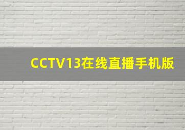 CCTV13在线直播手机版