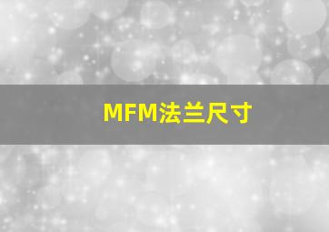 MFM法兰尺寸