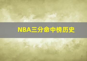 NBA三分命中榜历史