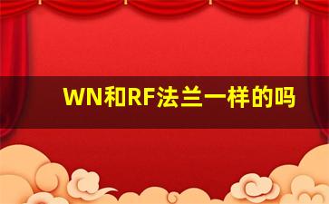 WN和RF法兰一样的吗