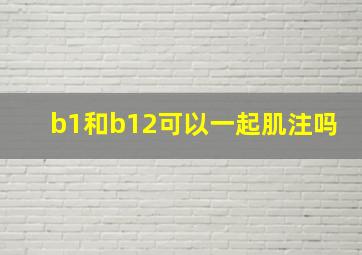 b1和b12可以一起肌注吗